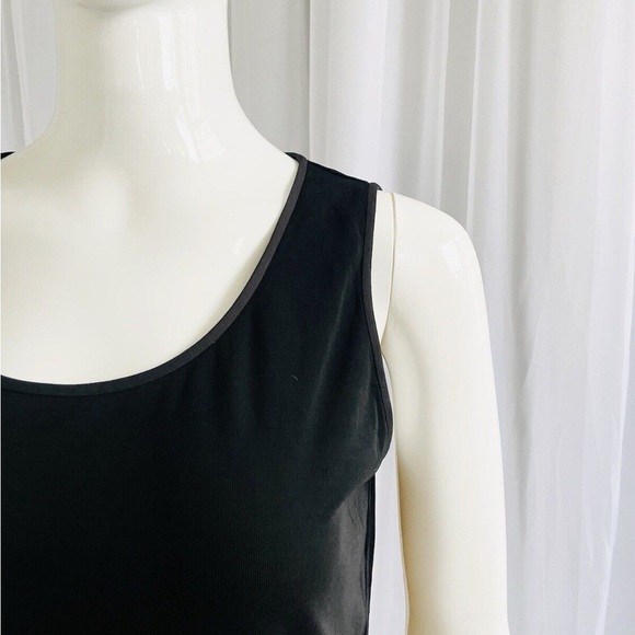 Lafayette 148 New York Black Fitted Sleeveless Tank Top - Picture 2 of 7